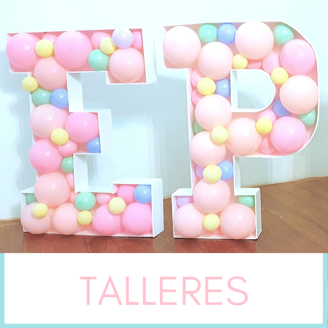 letras 3D con globos