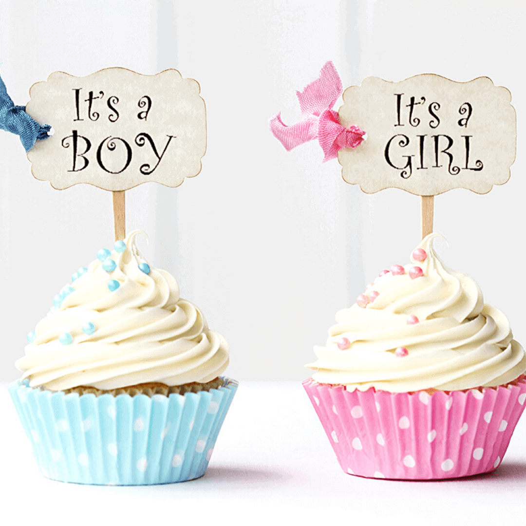 cupcakes azul y rosa