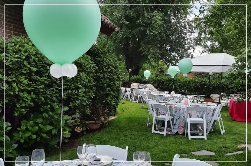 mesas decoradas con globos