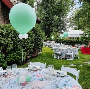 centros de mesa evento al aire libre