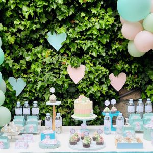 candy bar comunion mint y rosa