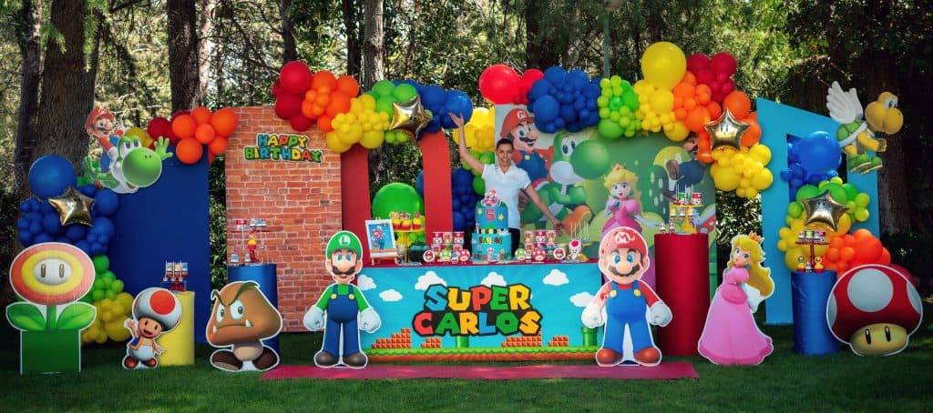 decoración cumpleaños mario bros en madrid