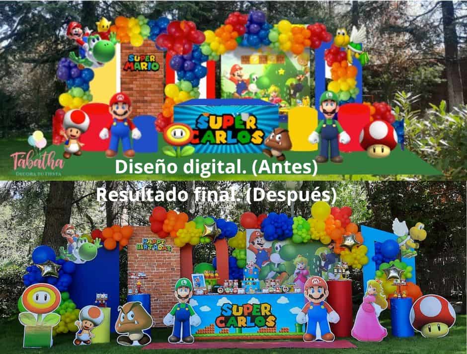 Decoración Cumpleaños Mario Bros en Madrid – Paso a paso