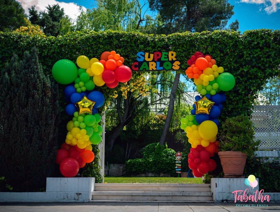 decoración de cumpleaños super mario bros