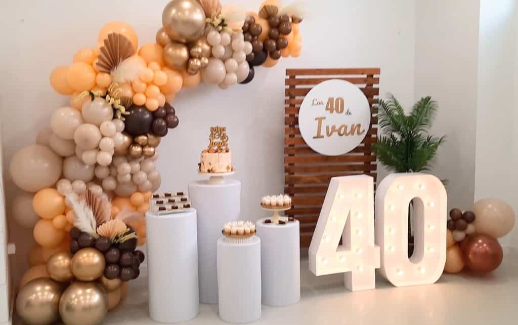 repostería y decoración para cumpleaños de adultos