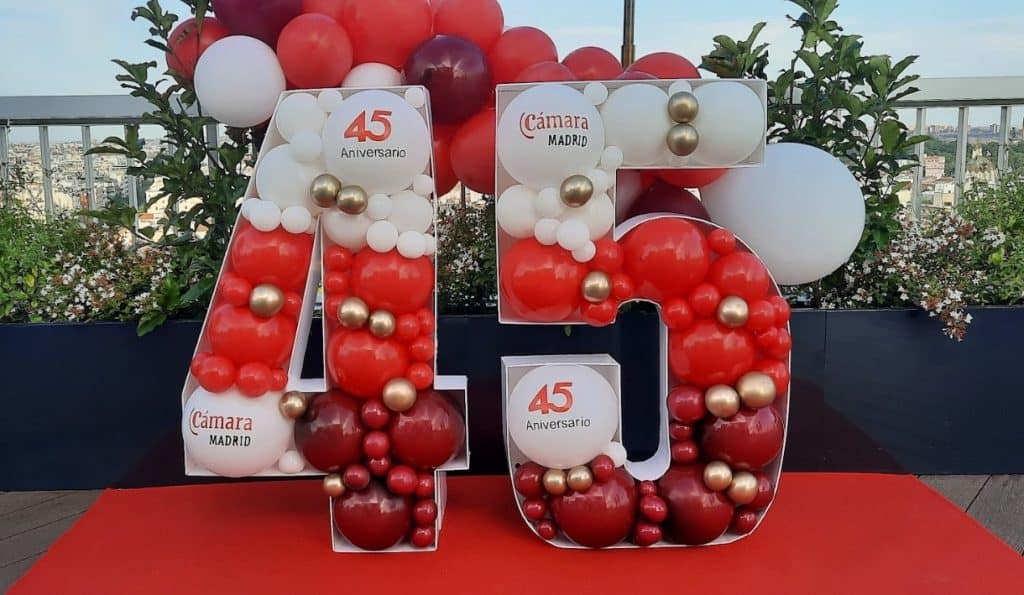 números rellenos con globos personalizados para fiesta aniversario