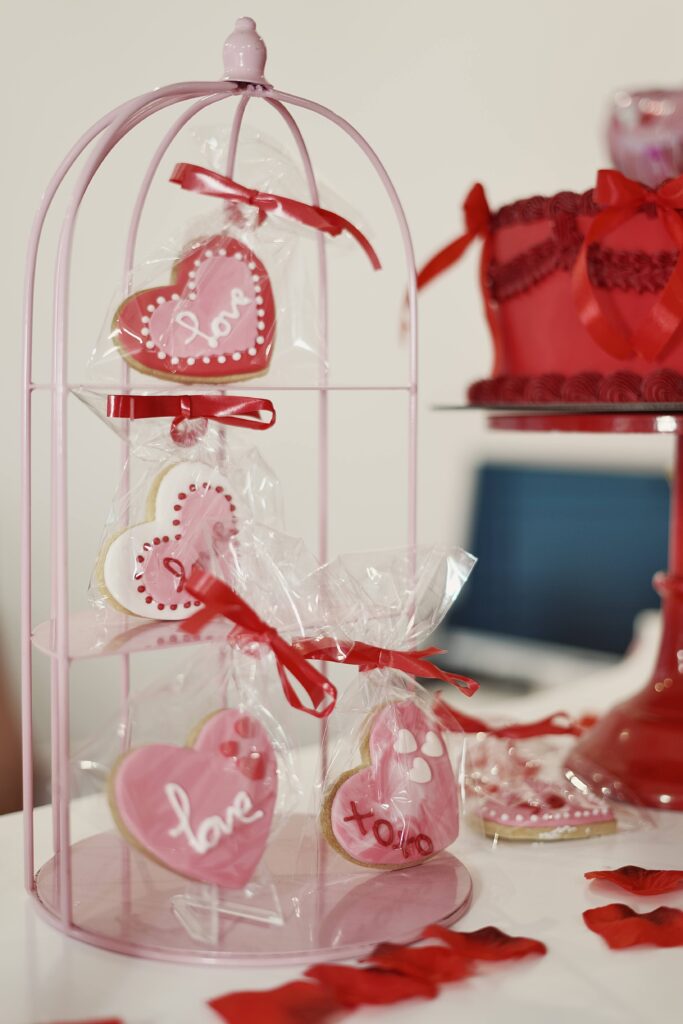 galletas personalizadas de tabatha pasteleria en forma de corazón